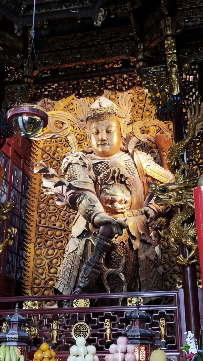 灵隐寺天王殿香樟木韦陀菩萨像