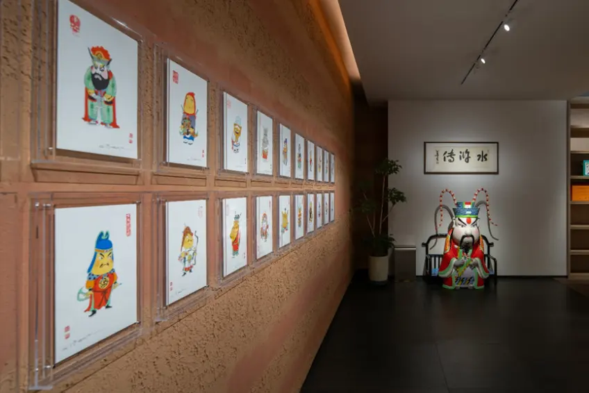西溪蔡志忠美术馆水浒人物漫画墙