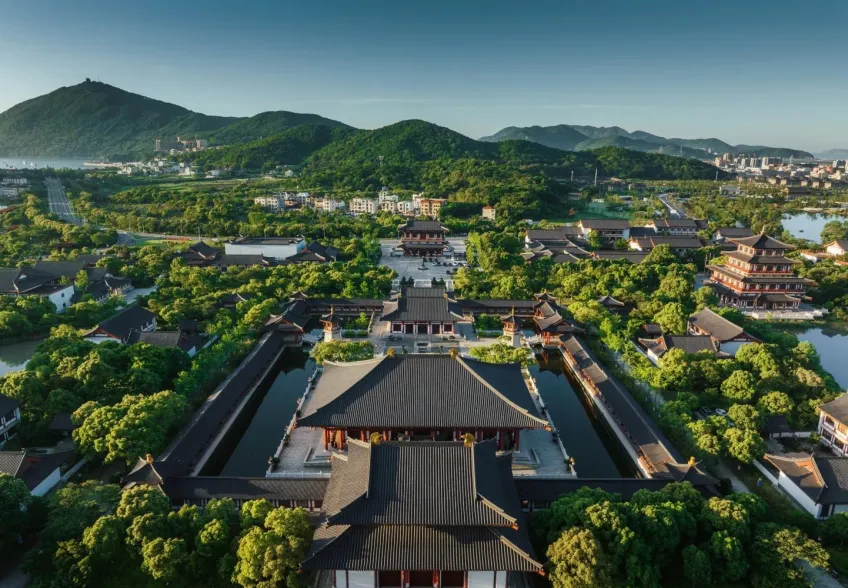 朱家尖观音法界寺院建筑群俯瞰