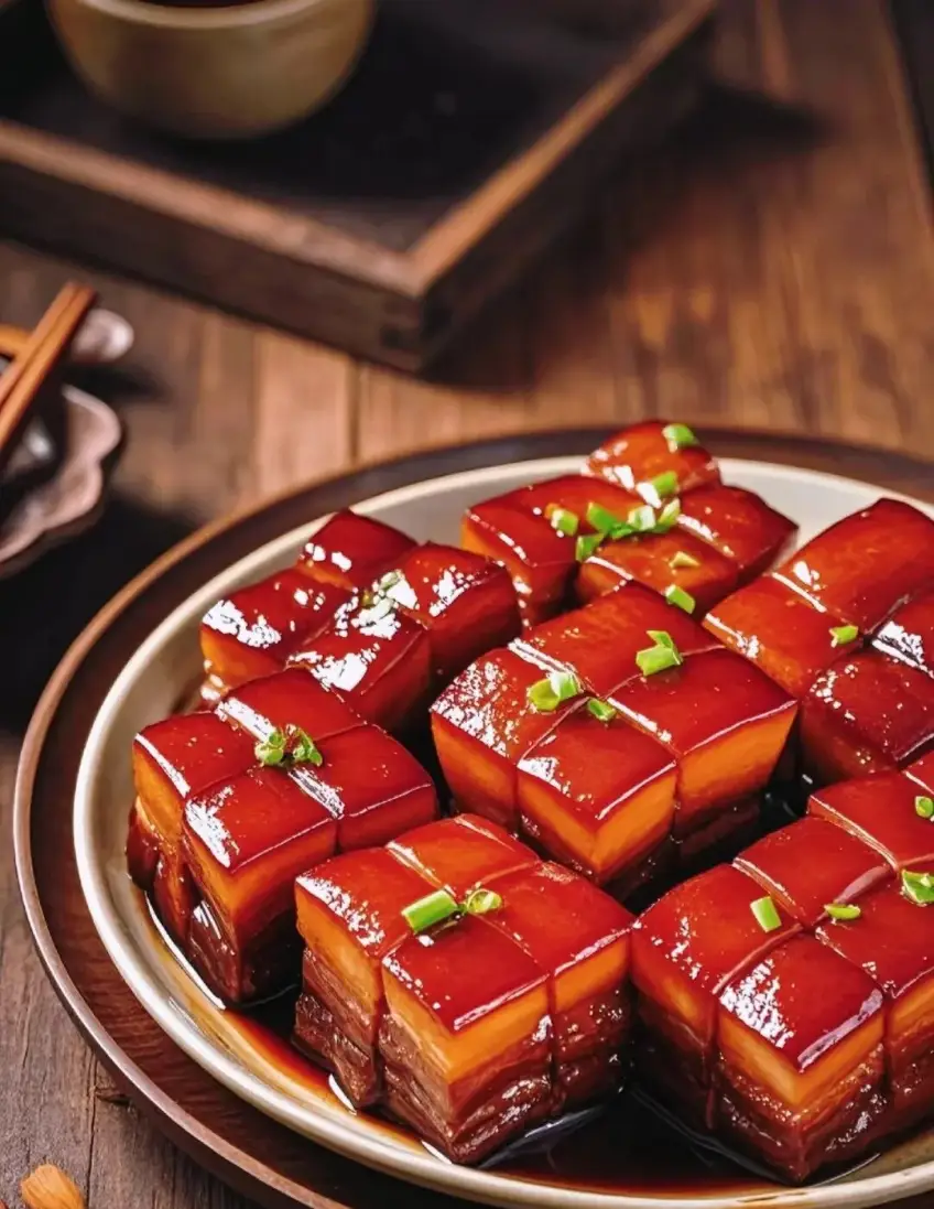 蘇州蘇式東坡肉醬汁豎構圖
