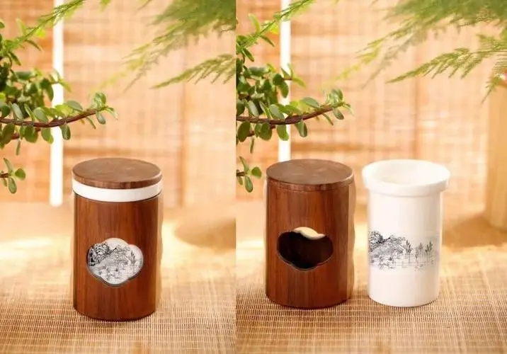 木質轉心杯內外層對照拼版示意