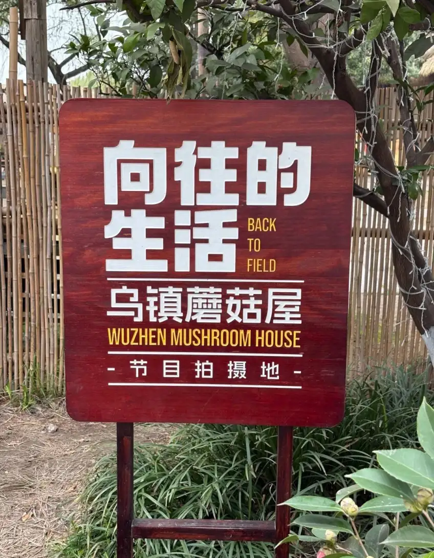 乌镇蘑菇屋向往的生活木质招牌