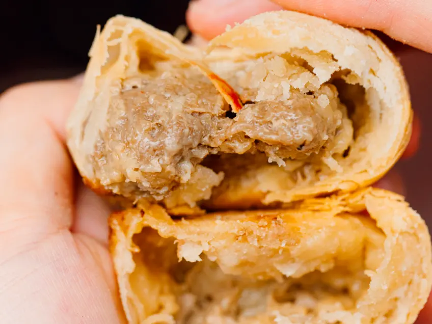 真老大房鲜肉月饼柜台陈列