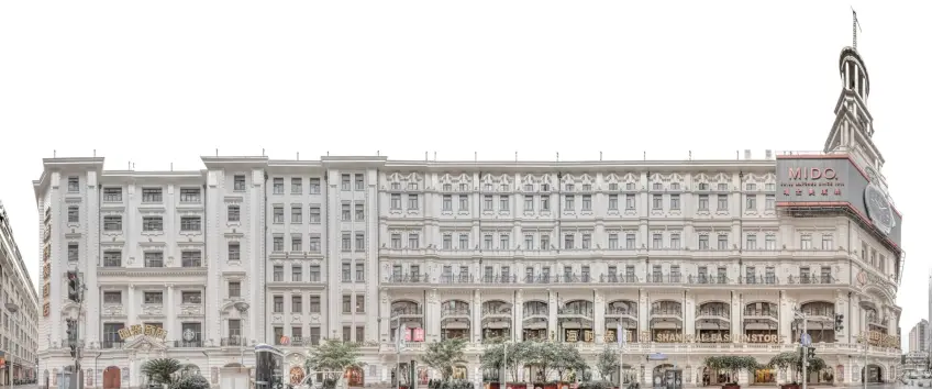 南京路步行街上海时装商店新古典立面全景