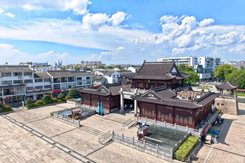 淮安中国漕运博物馆馆舍与院落俯瞰外景