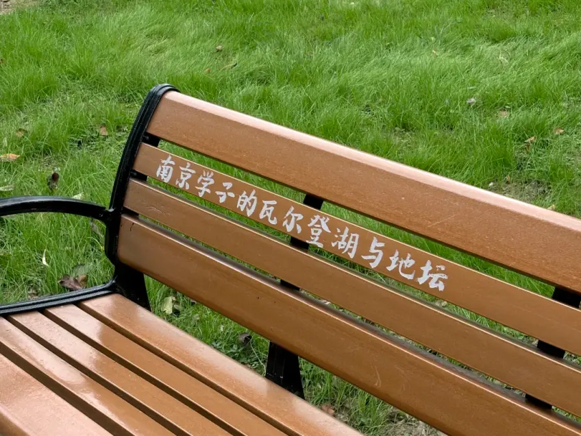 玄武湖长椅书法南京学子的瓦尔登湖与地坛