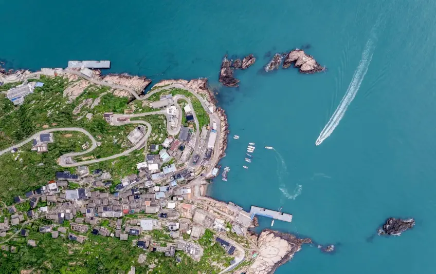 舟山東極島港口村落與岸線