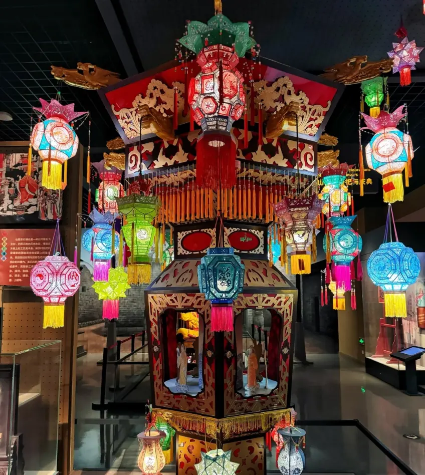 仙居针刺无骨花灯展厅大灯