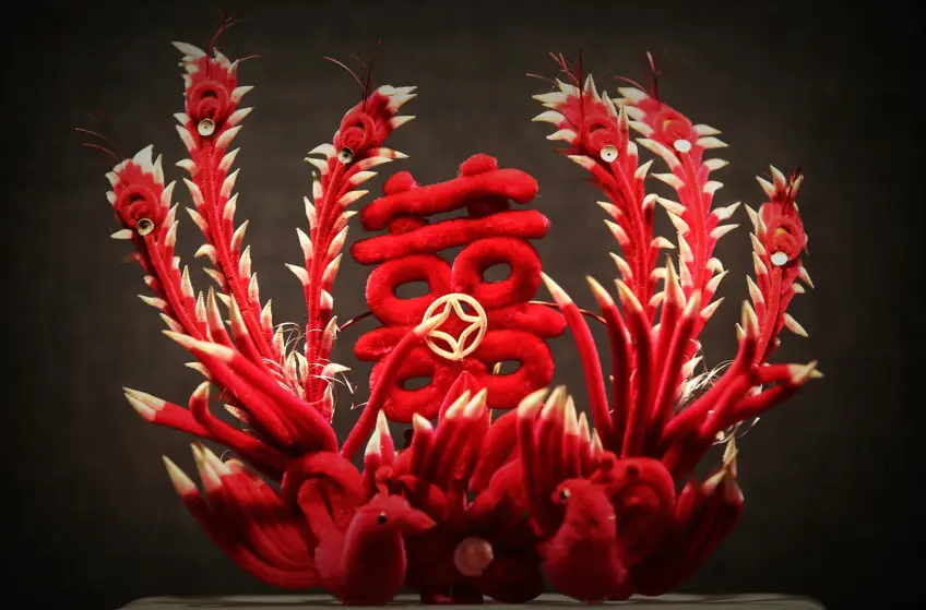 金陵绒花或云锦类非遗成品展示
