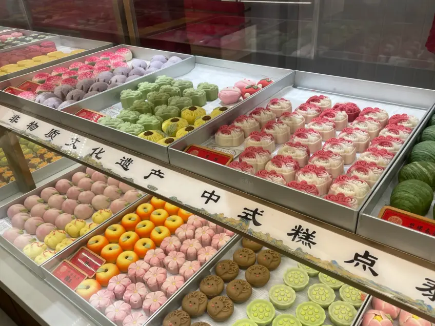 苏州传统糕点盒装陈列
