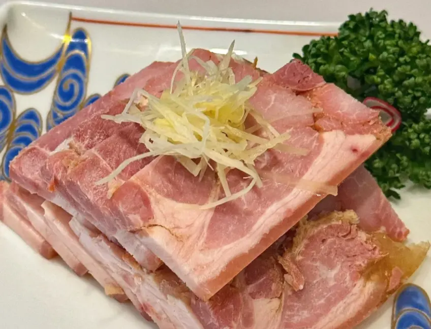 水晶肴肉姜丝蘸香醋盘