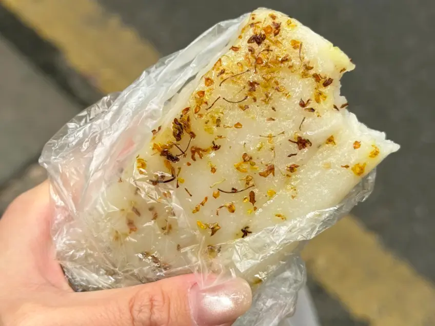 桂花拉糕湿润糕面特写