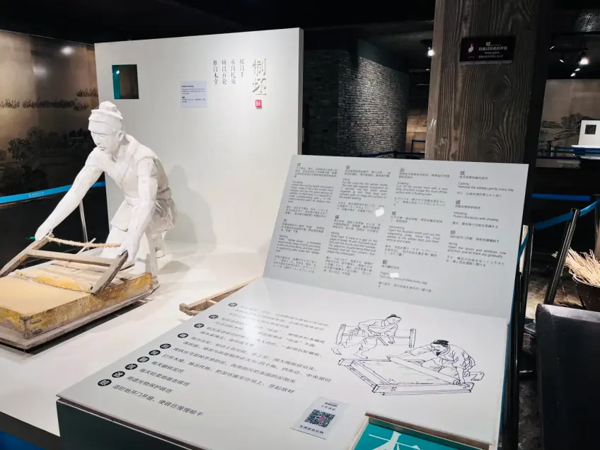 制坯白塑雕像与双语步骤牌