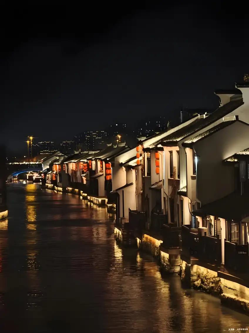 無錫南長街夜景街巷豎構圖