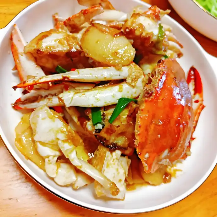 梭子蟹炒年糕