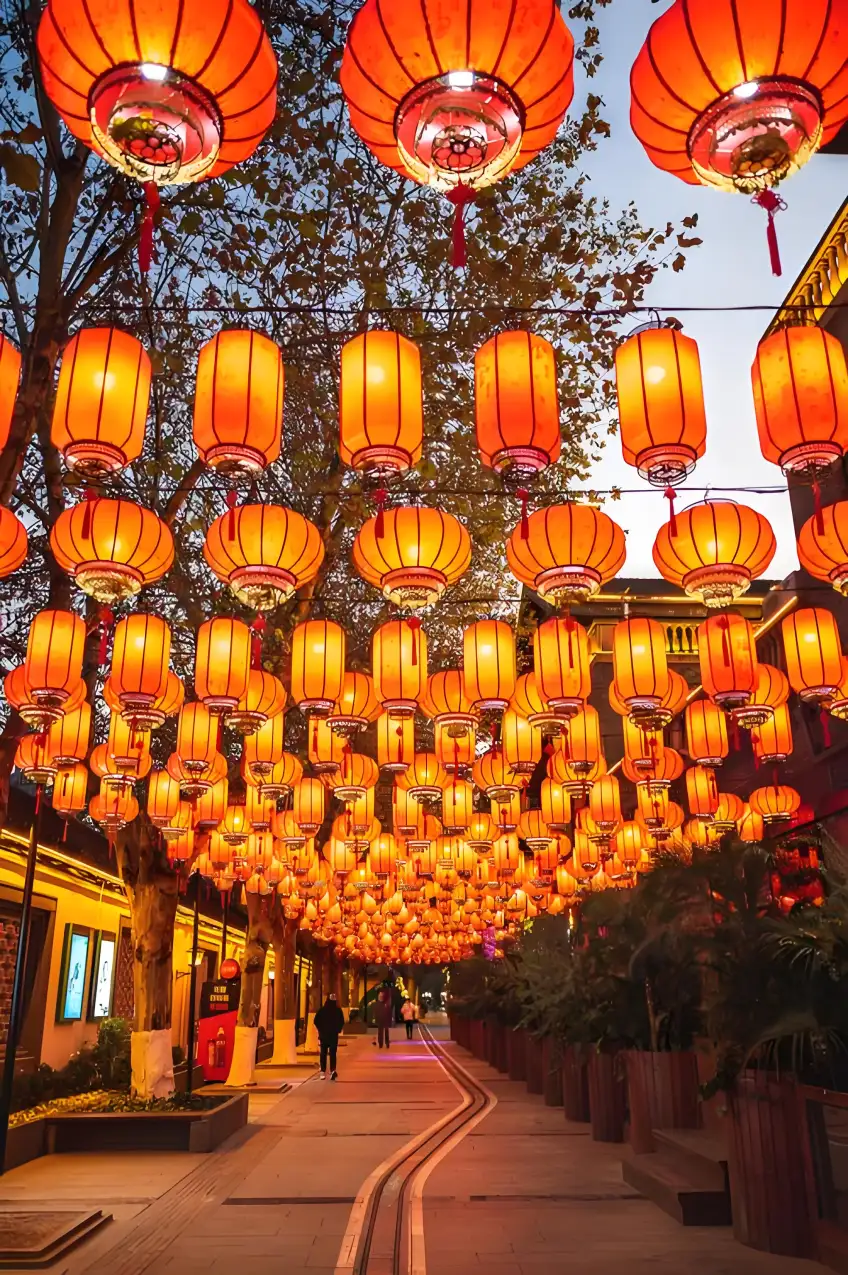 一九一二街區紅燈籠步行長廊豎圖示意