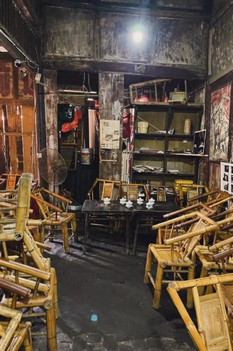茅麓古村百年茶鋪試茶內景