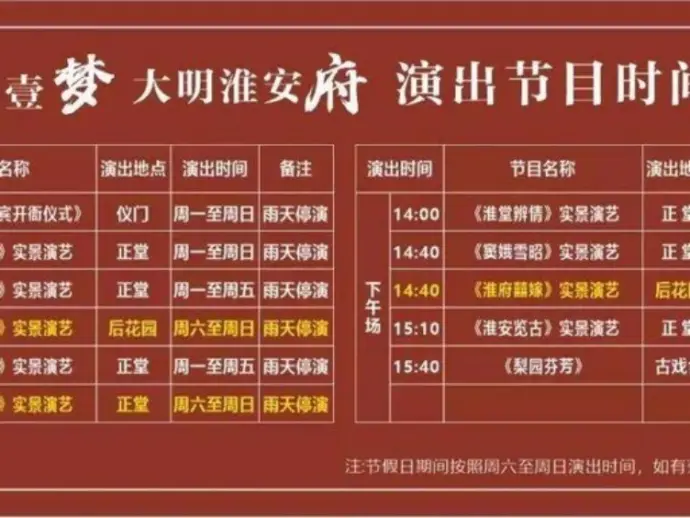演出时间