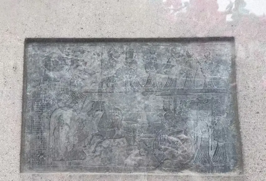 孔子問禮圖大型石碑刻全景