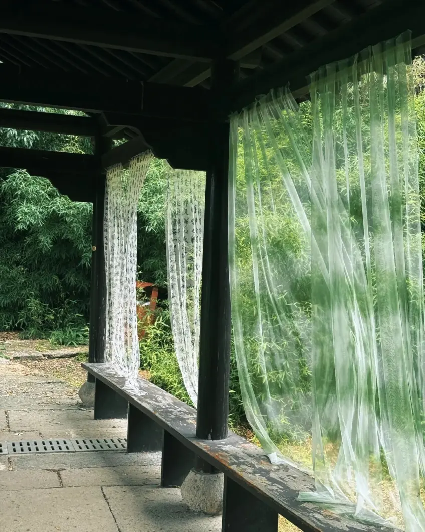 帷幔書法廊望竹園