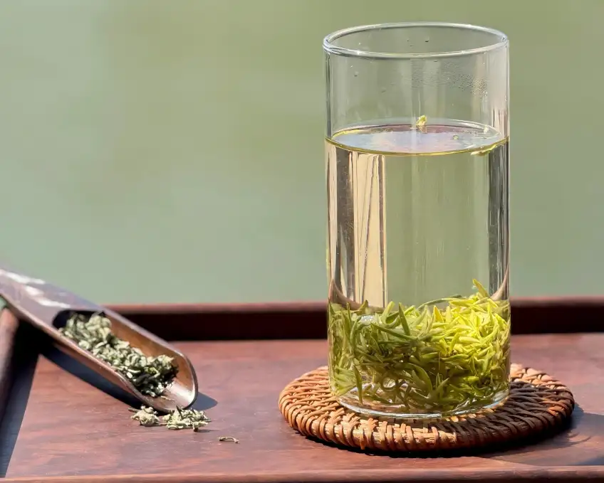 白雲茶室碧螺春玻璃杯茶席