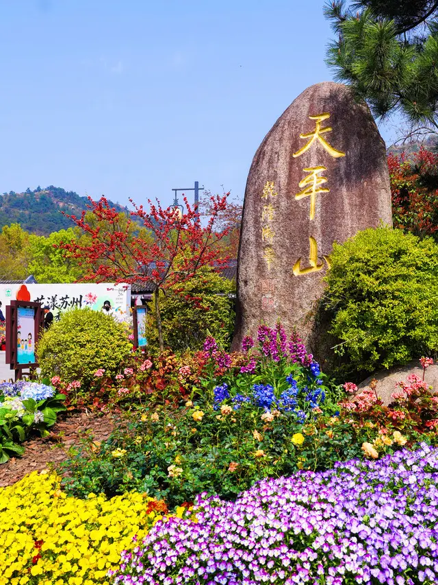 天平山金字石碑花壇示意